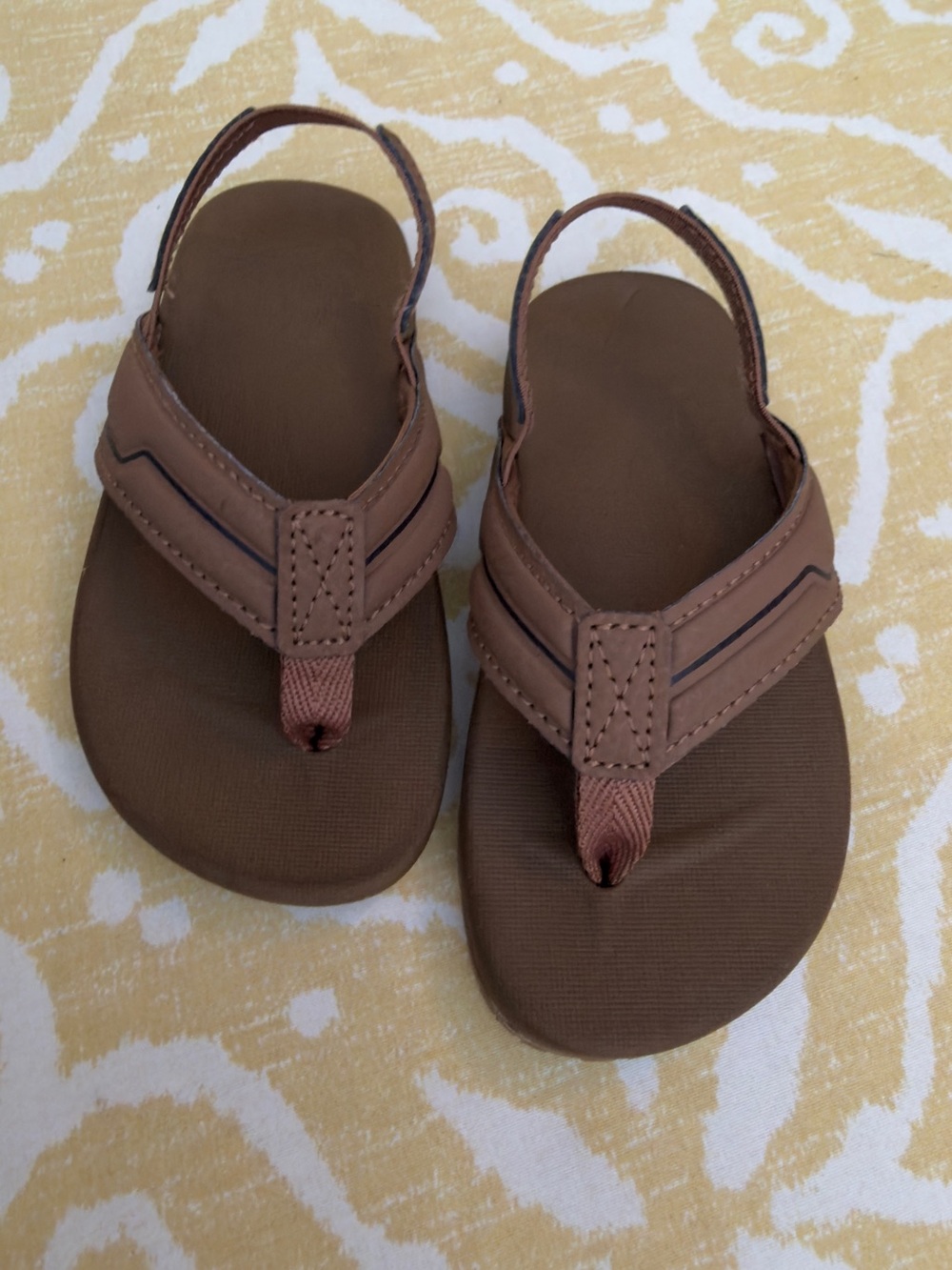 Kids Brown Slingback Thong Sandals - Comfortable Everyday Wear